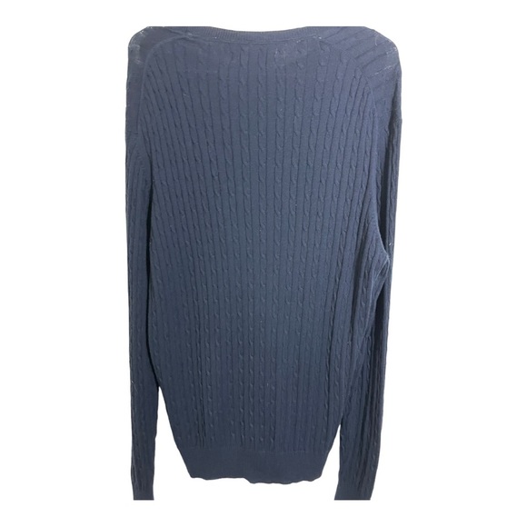 Ben Sherman mens crew neck cable knit pattern cotton cashmere blend size large - Picture 4 of 11